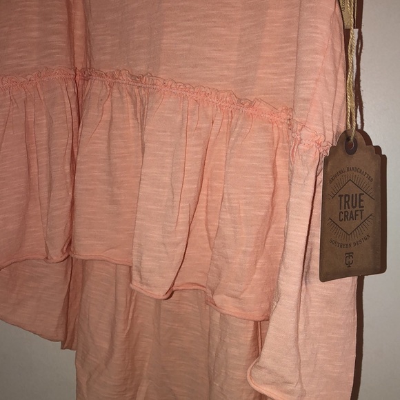 Peach True Craft high-low babydoll tank top- size L- NWT - Picture 2 of 7